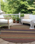 Addison Rugs Stripes Paprika Washable Indoor-Outdoor Rug