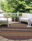Addison Rugs Stripes Paprika Washable Indoor-Outdoor Rug
