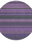 Addison Rugs Stripes Purple Washable Indoor-Outdoor Rug
