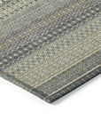 Addison Rugs Stripes Sage Washable Indoor-Outdoor Rug