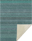 Addison Rugs Stripes Teal Washable Indoor-Outdoor Rug