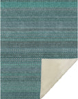 Addison Rugs Stripes Teal Washable Indoor-Outdoor Rug