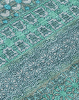 Addison Rugs Stripes Teal Washable Indoor-Outdoor Rug