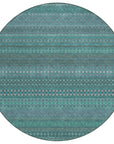 Addison Rugs Stripes Teal Washable Indoor-Outdoor Rug