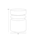 SUNPAN Sumie End Table Contemporary Concrete Finish