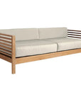 HiTeak Summer 3-Person Teak Outdoor Couch Sunbrella Cushions