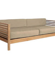 HiTeak Summer 3-Person Teak Outdoor Couch Sunbrella Cushions