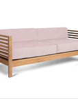 Summer Outdoor Deep Seating Set with Pink Subrella 5PC-Outdoor Lounge Sets-HiTeak-LOOMLAN