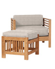 Summer Teak Outdoor Accent Chair with Sunbrella-Outdoor Accent Chairs-HiTeak-LOOMLAN
