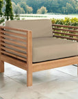 HiTeak Summer Teak Outdoor Club Chair Sunbrella Cushion