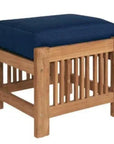 HiTeak Summer Teak Outdoor Ottoman Sunbrella Cushions
