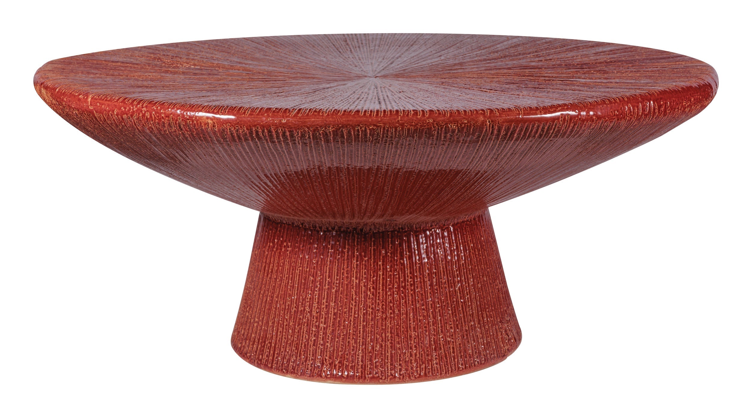 Sunburst Cocktail Table - Red Outdoor Coffee Table