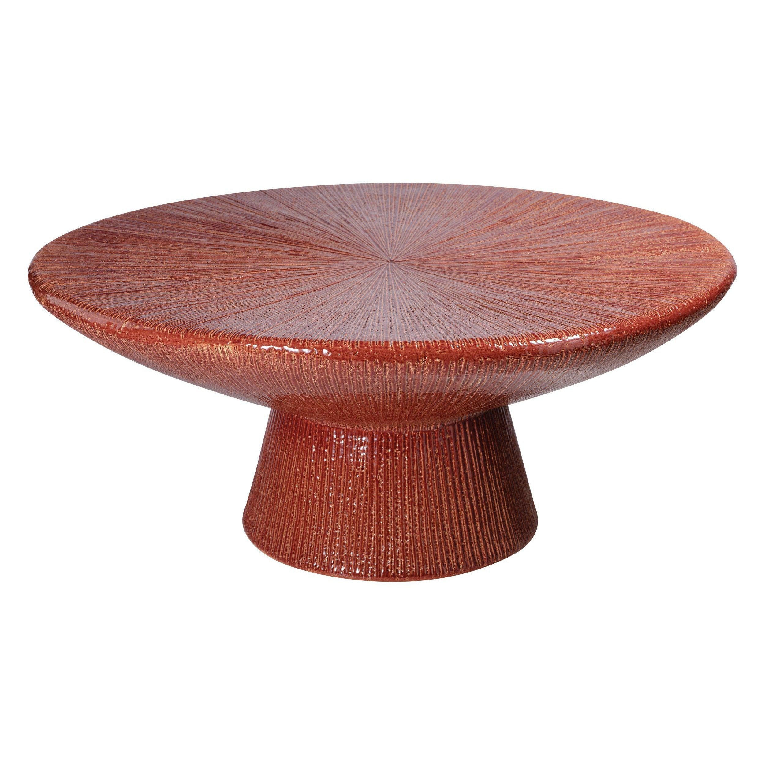 Sunburst Cocktail Table - Red Outdoor Coffee Table