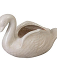 Emissary Swan White Ceramic Outdoor Planter