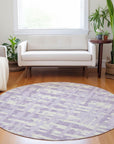 Addison Rugs Taelaris Purple Washable Indoor-Outdoor Rug