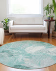 Addison Rugs Taelas Teal Washable Indoor-Outdoor Rug