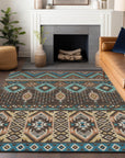 Addison Rugs Taelien Brown Washable Indoor-Outdoor Rug