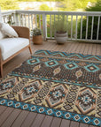 Addison Rugs Taelien Brown Washable Indoor-Outdoor Rug