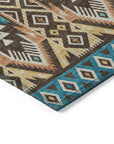 Addison Rugs Taelien Brown Washable Indoor-Outdoor Rug