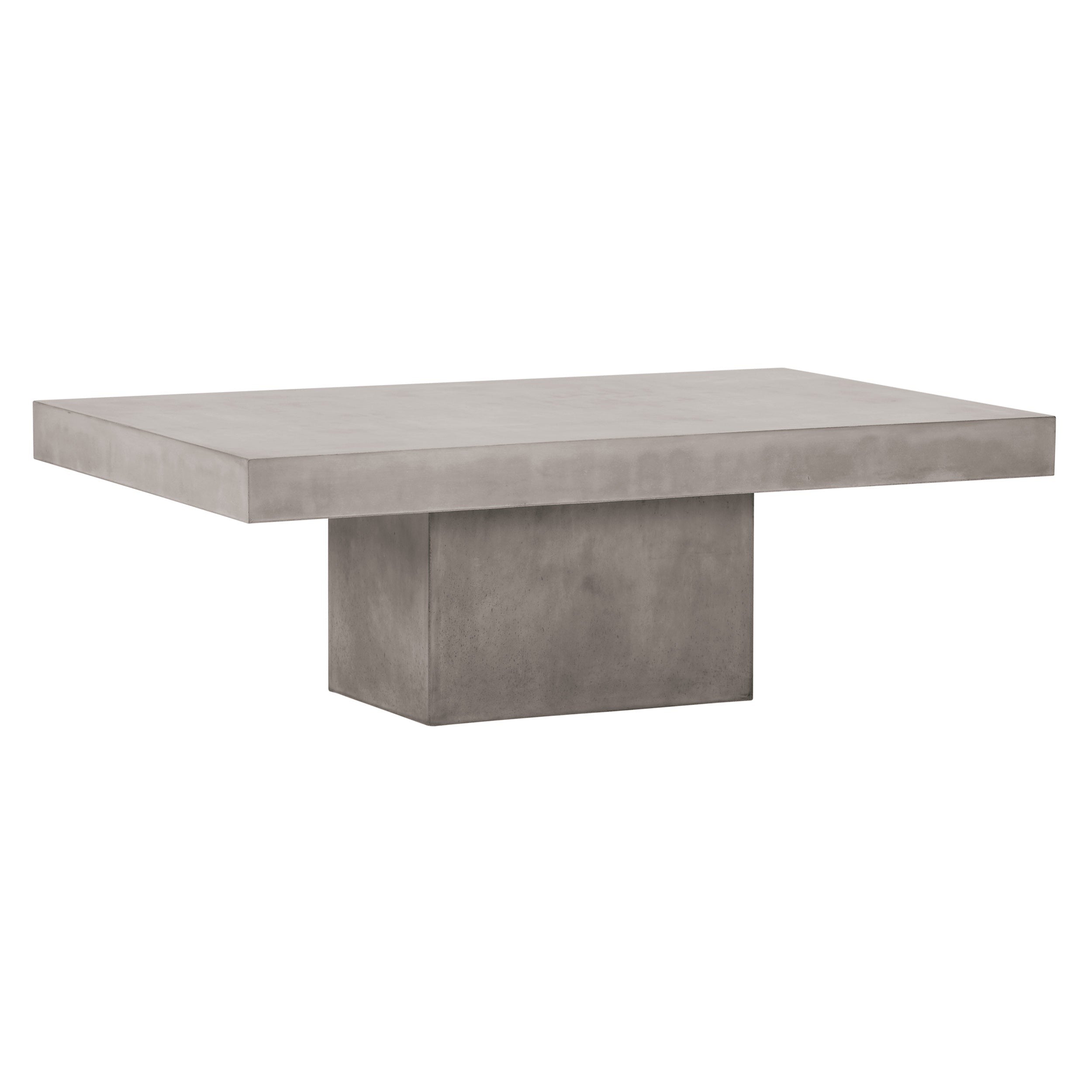 Terrace Concrete Coffee Table - Slate Gray Outdoor Coffee Table