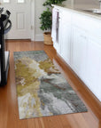 LOOMLAN Rugs Theodara Gold Washable Indoor-Outdoor Rug