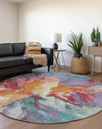 LOOMLAN Rugs Theodara Orange Washable Indoor-Outdoor Rug