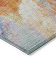 LOOMLAN Rugs Theodara Orange Washable Indoor-Outdoor Rug