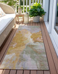 LOOMLAN Rugs Theodara Rust Washable Indoor-Outdoor Rug