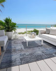 LOOMLAN Rugs Thornyx Gray Washable Indoor-Outdoor Rug