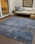 LOOMLAN Rugs Thornyx Gray Washable Indoor-Outdoor Rug