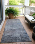 LOOMLAN Rugs Thornyx Gray Washable Indoor-Outdoor Rug