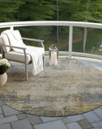 LOOMLAN Rugs Thornyx Pewter Washable Indoor-Outdoor Rug
