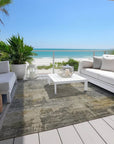LOOMLAN Rugs Thornyx Pewter Washable Indoor-Outdoor Rug