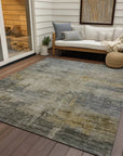 LOOMLAN Rugs Thornyx Pewter Washable Indoor-Outdoor Rug