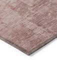 LOOMLAN Rugs Thornyx Pink Washable Indoor-Outdoor Rug