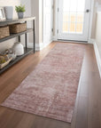 LOOMLAN Rugs Thornyx Pink Washable Indoor-Outdoor Rug