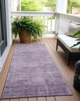 LOOMLAN Rugs Thornyx Purple Washable Indoor-Outdoor Rug