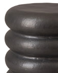 Emissary Torus Matte Black Ceramic Garden Stool