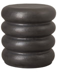 Emissary Torus Matte Black Ceramic Garden Stool