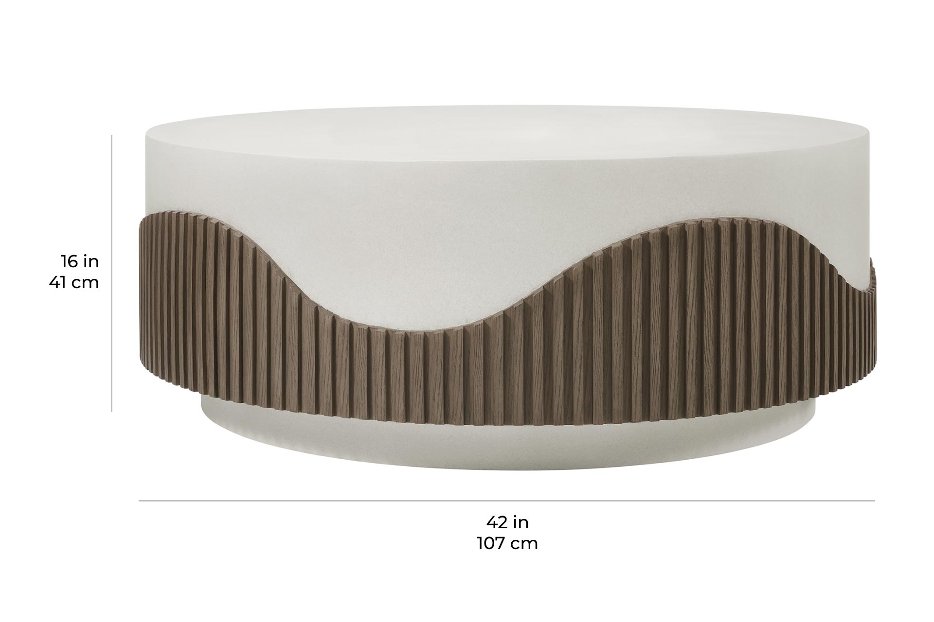 Tranquility Round Coffee Table - White Outdoor Coffee Table
