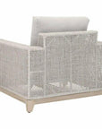 Tropez Outdoor Lounge Chair Taupe White Rope-Outdoor Lounge Chairs-Essentials For Living-LOOMLAN