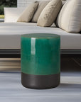 Emissary Two-Tone 14"Dia Ceramic Garden Stool