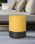 Emissary Two-Tone 14"Dia Ceramic Garden Stool