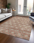 Addison Rugs Uraas Orange Washable Indoor-Outdoor Rug