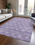 Addison Rugs Uraas Purple Washable Indoor-Outdoor Rug