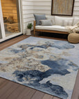 Addison Rugs Uraion Blue Washable Indoor-Outdoor Rug