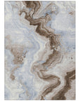 Addison Rugs Vaelain Brown Washable Indoor-Outdoor Rug