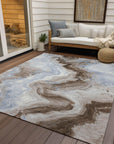 Addison Rugs Vaelain Brown Washable Indoor-Outdoor Rug