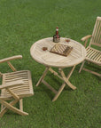 HiTeak Valencia Teak Oudoor Round Bistro Set 3PC