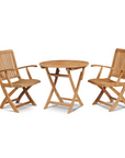 HiTeak Valencia Teak Oudoor Round Bistro Set 3PC